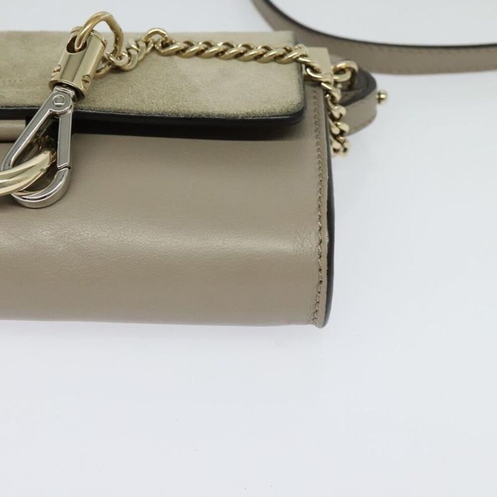Chloe Faye Leather And Suede Beige Leather Shoulder Bag Bag - Picture 9 of 16